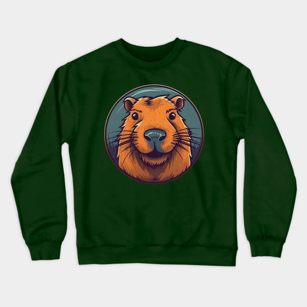 Positive orange capybara Crewneck Sweatshirt by KOTYA